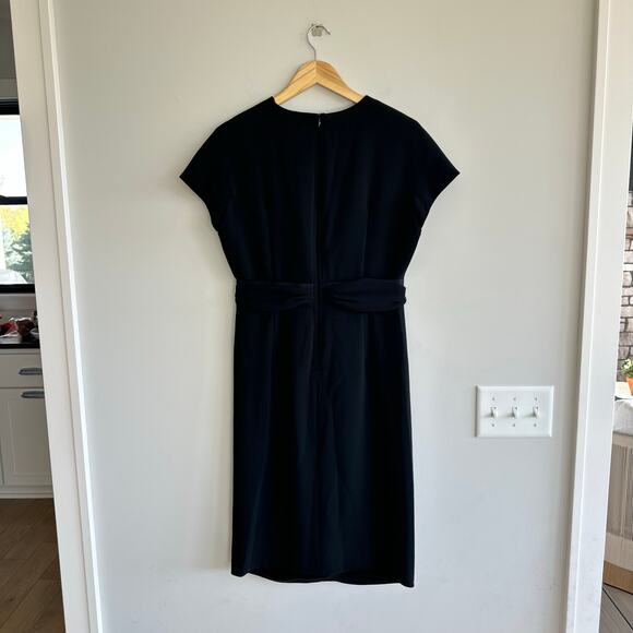 MaxMara Twist Front Short Sleeve Empire Waist Mini Dress Black S - Picture 3 of 8